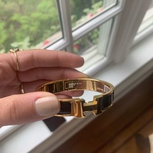 NWT Authentic Hermès Clic H bracelet in Noir